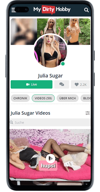 Julia Sugar bei MyDirtyHobby